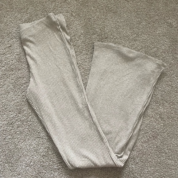 Beige Flare Leggings - Picture 1 of 3